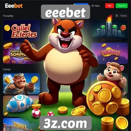 Variedade de jogos disponíveis no eeebet